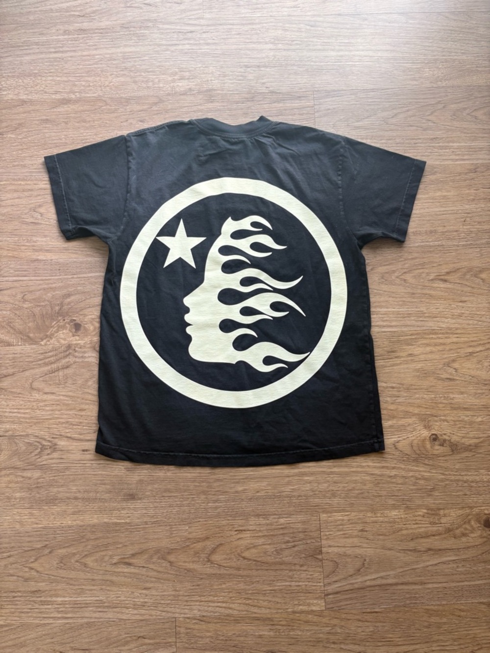Black Hellstar Rhinestone Tee With Off-White Lettering - Picture 2 of 5